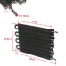 8 Row Aluminum Remote Auto Transmission Oil Cooler Engine Oil Radiator Universal for Most Cars Black