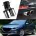 Universal Auto Muffler Silencer Dual Outlet Car Exhaust Tip Stainless Steel Slant Rolled Edge Black/Silver Anti-resistance Repai