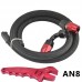8 AN Fuel Line Kit, Include 3.3 ft. Stainless Steel Braided Fuel Hose Line, Straight 90 Degree Swivel Hose Ends, AN Adjustable Spanner