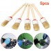 5Pcs/Set Soft Wheel Cleaning Brushes Wood Handle Handy Kit for Dash Trim Seats Car Wash Accessories