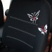 Butterfly Embroidered Car Seat Cover Universal Fit Most Vehicles Seats Interior Accessories Black Seat Covers