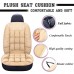 Car Front Seat Cover Plush 2Pcs 4 Color Universal Fabric Black Fur Interior Accessories Cushion Styling Winter Pad Seat Cover