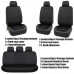 Universal Car Seat Cover Protector PU Leather Front & Rear Seat Back Cushion Pad Mat Backrest for Auto Interior Truck SUV Sedan