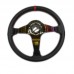 modified racing 14 inch 350mm deep concave drift steering wheel / carbon grain PVC steering wheel