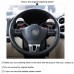 Black PU Artificial Leather Car Steering Wheel Cover for Volkswagen VW Gol Tiguan Passat B7 Passat CC Touran Jetta Mk6