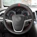 Black PU Artificial Leather Car Steering Wheel Cover for Opel Mokka Insignia Astra (J) Meriva (B) Ampera Cascada Zafira Tourer