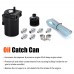 Baffled Aluminum Oil Catch Can Reservoir Tank / Oil Tank With Filter Universal Black / silver