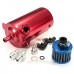16.9 oz Universal 6AN Oil Catch Can Breather Tank for Car Racing Engine, Black Blue Silver Red