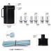 8.12 oz Baffled Oil Catch Can Reservoir Tank Kit With Breather Filter Engine Air Oil Separator Dual Cylinder