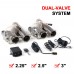 2.25 2.5 3 Double Electric Exhaust Cutout Kit Y pipe Exhaust Control Valve With Dual Valve System 1 Drag 2 Remote Control