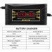 Lead Acid Battery-chargers Smart Fast Power Charging Full Automatic Car Battery Charger 150V-250V  LCD Display US EU Plug 12V 6A