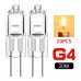 Cheap 20pcs 20W Halogen Energy Saving G4 Light Bulb Tungsten Halogen Lamp JC Type DC 12V G4 Base Clear Lights Two-Pin