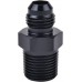 3/8 NPT To 6AN Male, 6AN AN6 Flare to 3/8" NPT Male Straight Fitting Union Flare Adapter Aluminum Black