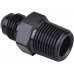 3/8 NPT to AN6, 6AN AN6 Flare to 3/8" NPT Male Straight Fitting Union Flare Adapter Aluminum Black