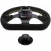 Steering Wheel Quick Release Hub Adapter Snap Off Boos Kit with Dry Carbon Fiber Ring Black 8306