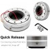 Car Steering Wheel Quick Release Hub Adapter, Universal Snap Off Boss Kit, 6-Holes Patterns, Silver