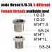 5/8-24 to 1/2-28 Adapter, 5/8-24 to M14*1, M14*1.5, M14x1L, 1/2-20 Adapter for Napa 4003 Wix 24003, Stainless Steel