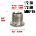 5/8-24 to 1/2-28 Adapter, 5/8-24 to M14*1, M14*1.5, M14x1L, 1/2-20 Adapter for Napa 4003 Wix 24003, Stainless Steel