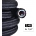 6AN PTFE E85 Fuel Injection Hose Line Steel Braided 25FT, Bundle with 6AN Fuel Hose Separator Clamp