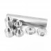 7.8L TITANIUM Tube 1.5 OD 1.355 ID 1/2x28 + 5/8x24, 9x Titanium Skirted Cone Cups Solvent Trap Fuel Filter Built in Spacer